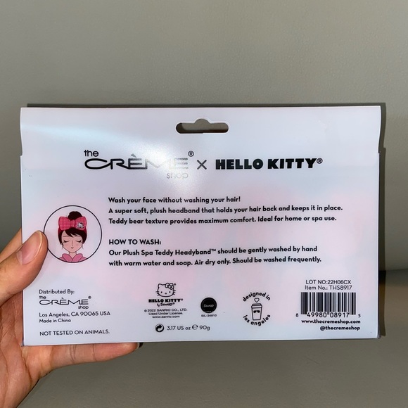 Hello Kitty x the Creme Shop Plush Spa Headband Limited Edition - Picture 5 of 7